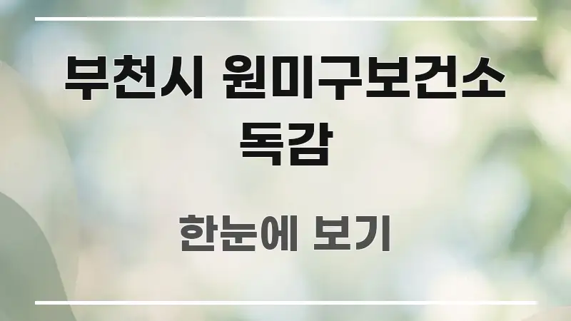 부천시 원미구보건소 독감 알기 쉽게 정리한 정보 요약 인포그래픽 이미지