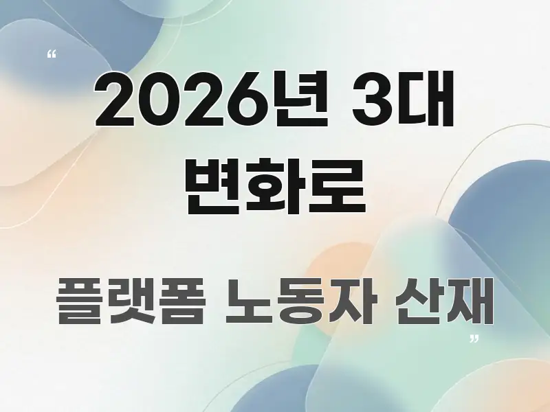 2026년 3대 변화로 핵심만 담은 핵심 키워드 시각화 이미지 - 독자 이해를 위한 이미지
