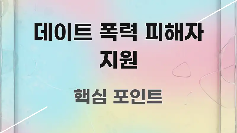 데이트 폭력 피해자 지원 바로 활용 가능한 정보 요약 포스터