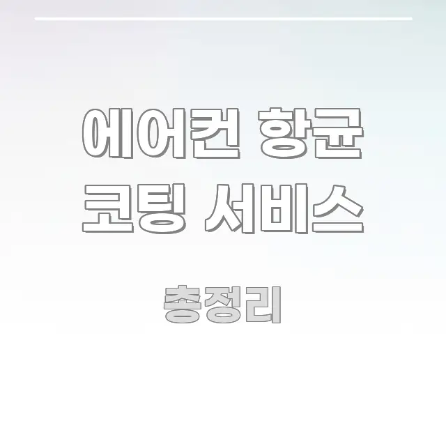 에어컨 항균 코팅 서비스 실생활에 도움되는 정보 요약 포스터 - 독자 이해를 위한 이미지