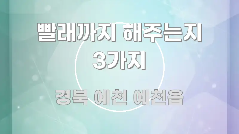 빨래까지 해주는지 3가지 요점만 뽑아낸 정보 요약 인포그래픽 이미지 - 가독성을 높이는 이미지