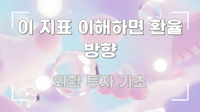 이 지표 이해하면 환율 방향 간결하고 명료한 포스트 대표 비주얼 이미지 - 참고용 이미지