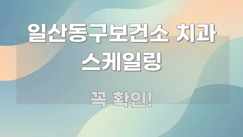 일산동구보건소 치과 스케일링 핵심 내용을 정리한 정보 카드 디자인 이미지 - 가독성을 높이는 이미지