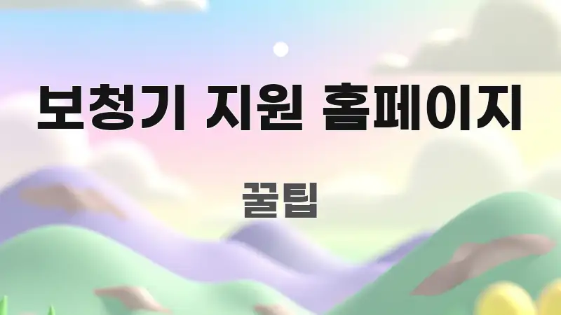 보청기 지원 홈페이지 스마트하게 정리된 정보 요약 인포그래픽 이미지 - 독자 이해를 위한 이미지