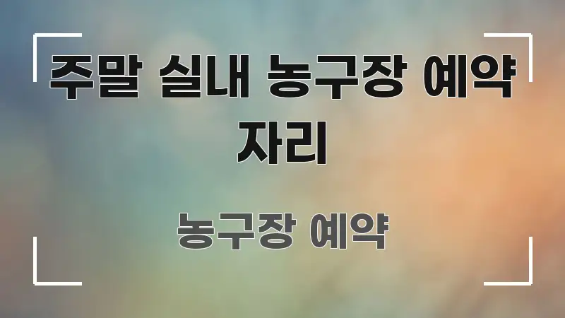 주말 실내 농구장 예약 자리 한눈에 보기 좋게 요약한 모던 카드뉴스 디자인 - 글 흐름을 돕는 시각 자료