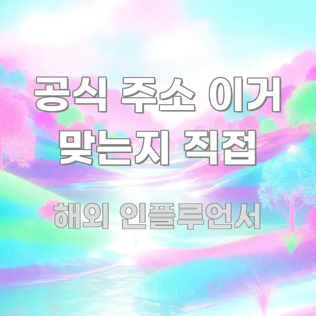 공식 주소 이거 맞는지 직접 흐름을 잡아주는 미니멀 블로그 썸네일 - 참고용 이미지