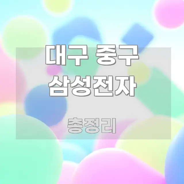 대구 중구 삼성전자 구조적으로 정리된 정보 전달형 표지 이미지 - 본문 내용과 연관된 이미지