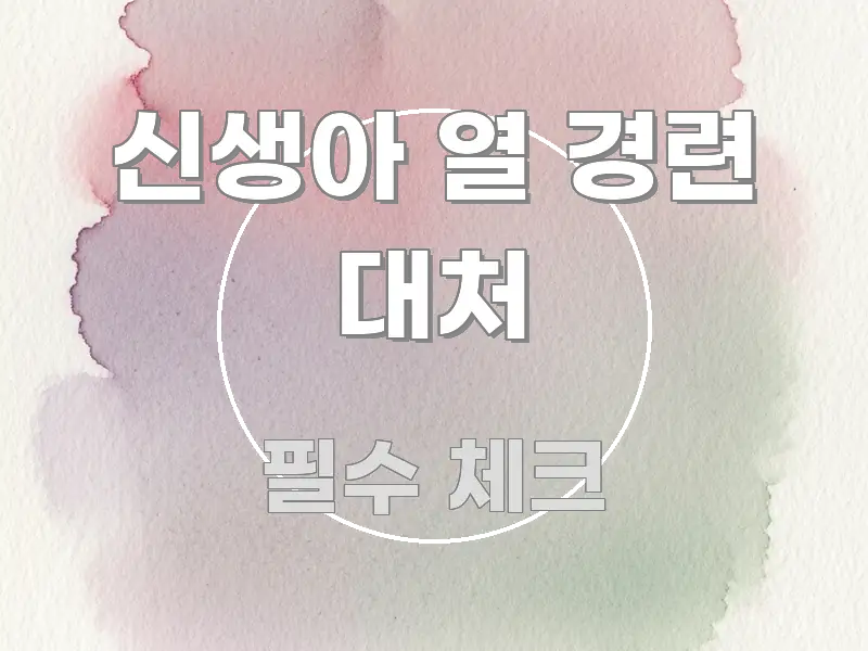신생아 열 경련 대처 깔끔하게 정리된 핵심 정리 썸네일 이미지 - 가독성을 높이는 이미지