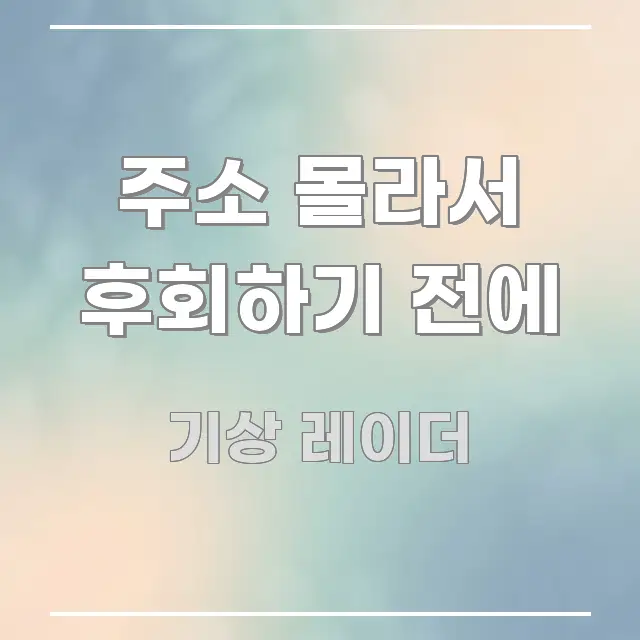 주소 몰라서 후회하기 전에 전문적으로 분석한 심플 타이포그래피 표지
