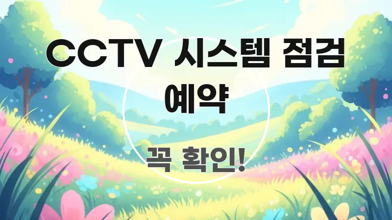 CCTV 시스템 점검 예약 구조적으로 정리된 텍스트 중심 디자인 표지