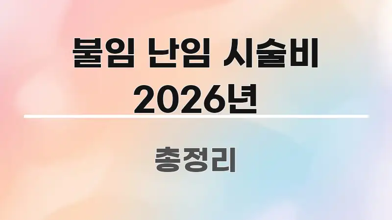 불임 난임 시술비 2026년 중요 내용만 뽑은 모던 카드뉴스 디자인