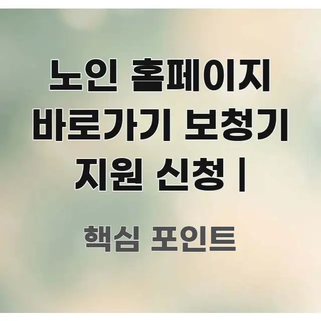 노인 홈페이지 바로가기 보청기 지원 신청 | 신뢰할 수 있는 정보를 담은 스마트 정보 카드 - 글 흐름을 돕는 시각 자료