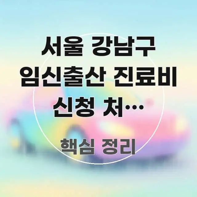 서울 강남구 임신출산 진료비 신청 처음 방문인데 교통편 스마트하게 정리된 핵심 키워드 시각화 이미지 - 설명을 돕는 이미지