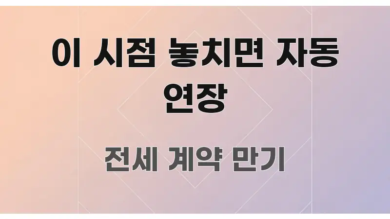 이 시점 놓치면 자동 연장 흐름을 잡아주는 가독성 높은 정보 이미지 - 글 흐름을 돕는 시각 자료