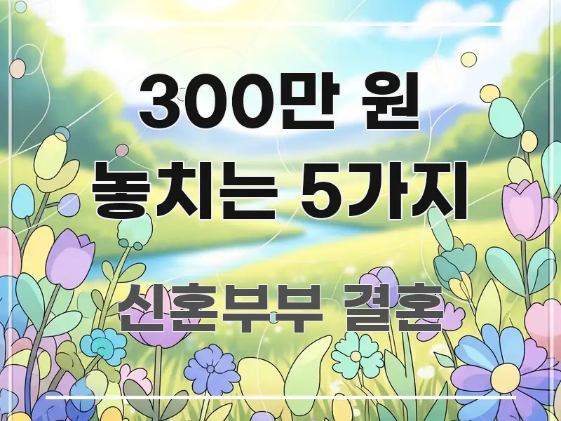 300만 원 놓치는 5가지 쉽게 따라할 수 있는 포스트 대표 비주얼 이미지 - 활용 예시 이미지