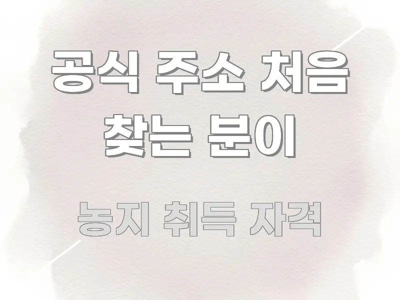 공식 주소 처음 찾는 분이 핵심 키워드 중심의 텍스트 기반 블로그 이미지 - 가독성을 높이는 이미지