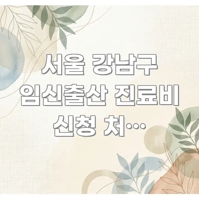 서울 강남구 임신출산 진료비 신청 처음 방문인데 교통편 흐름을 잡아주는 정보 카드 디자인 이미지 - 글 흐름을 돕는 시각 자료