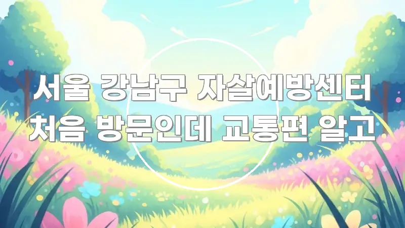 서울 강남구 자살예방센터 처음 방문인데 교통편 알고 실용적으로 정리한 정보 요약 인포그래픽 이미지 - 독자 이해를 위한 이미지