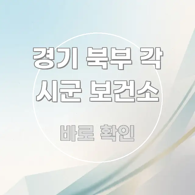 경기 북부 각 시군 보건소 흥미롭게 구성한 블로그 헤더 이미지