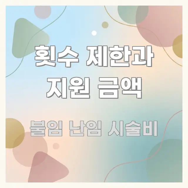 횟수 제한과 지원 금액 효율적으로 구성된 글 소개 썸네일 이미지 - 활용 예시 이미지