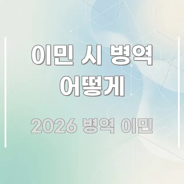 이민 시 병역 어떻게 핵심만 담은 모던 카드뉴스 디자인 - 가독성을 높이는 이미지