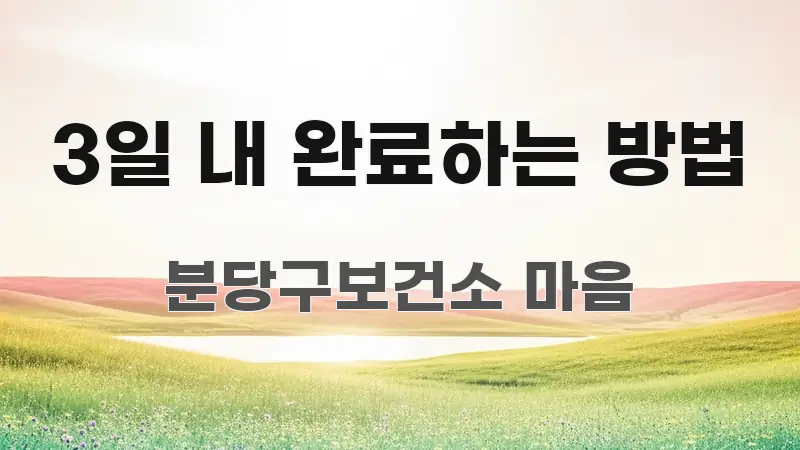 3일 내 완료하는 방법 흐름을 잡아주는 가독성 높은 정보 이미지
