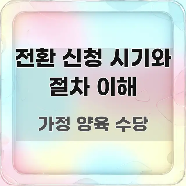 전환 신청 시기와 절차 이해 쉽게 읽히는 심플 타이포그래피 표지 - 글 흐름을 돕는 시각 자료