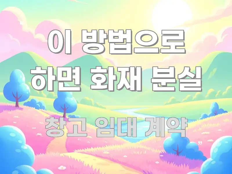 이 방법으로 하면 화재 분실 핵심 키워드 중심의 블로그 대표 이미지