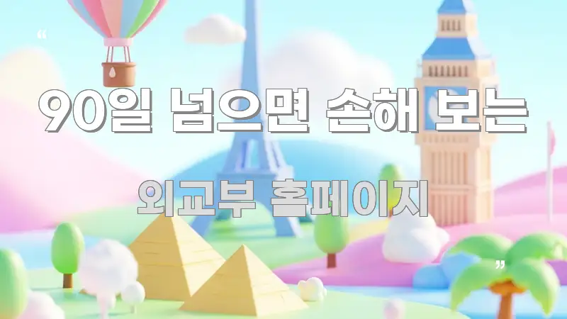 90일 넘으면 손해 보는 명확하게 정리된 깔끔한 인포그래픽 표지 - 활용 예시 이미지