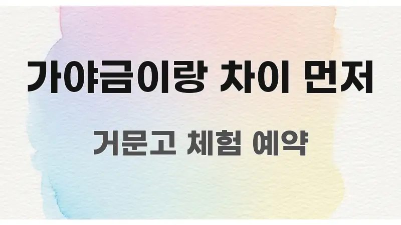 가야금이랑 차이 먼저 핵심 키워드 중심의 핵심 정리 썸네일 이미지 - 참고용 이미지