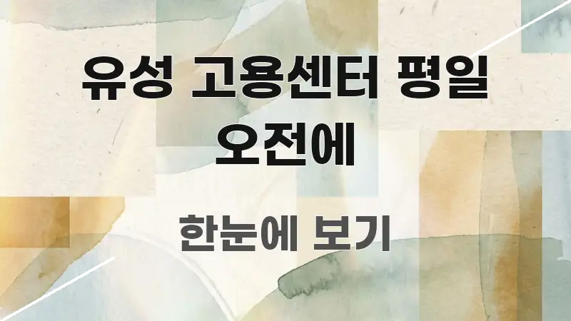 유성 고용센터 평일 오전에 주요 흐름을 설명한 블로그 헤더 이미지 - 활용 예시 이미지