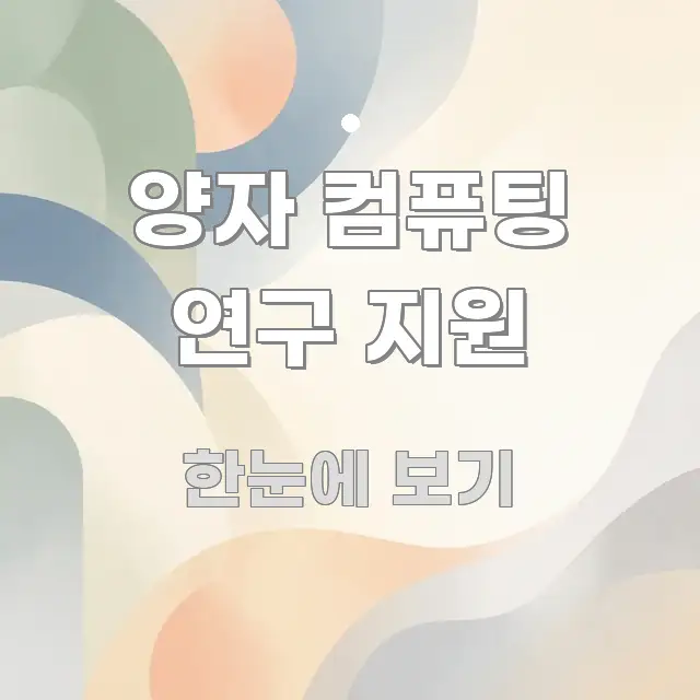 양자 컴퓨팅 연구 지원 흥미롭게 구성한 블로그용 카드뉴스 썸네일 - 설명을 돕는 이미지