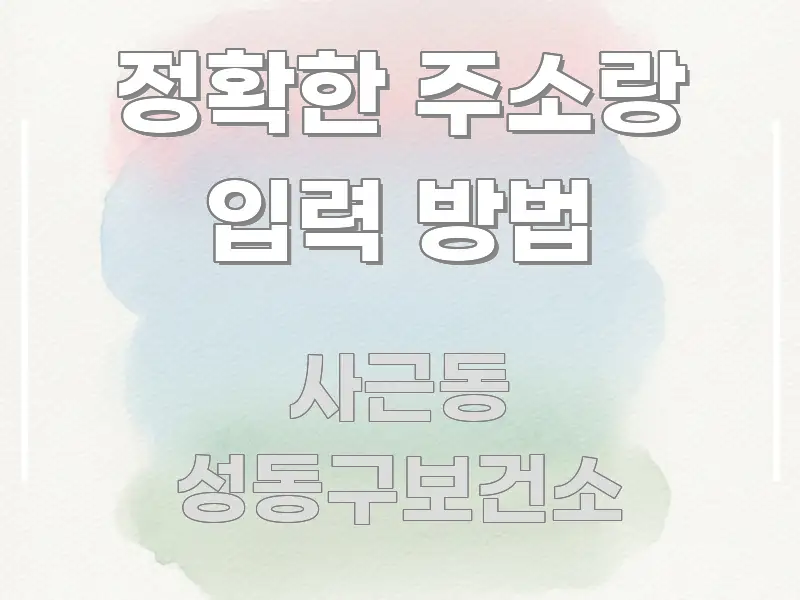 정확한 주소랑 입력 방법 핵심만 담은 핵심 정보 비주얼 - 가독성을 높이는 이미지
