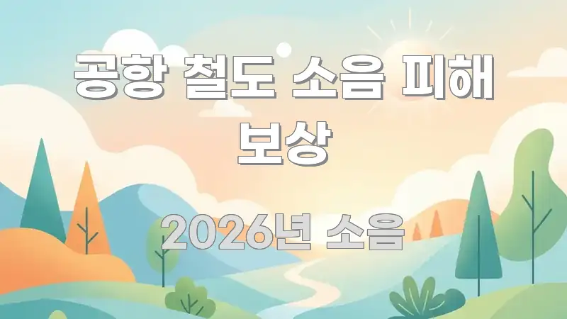 공항 철도 소음 피해 보상 핵심 요약 공항 철도 소음 피해 보상 흐름을 잡아주는 핵심 키워드 시각화 이미지 - 참고용 이미지