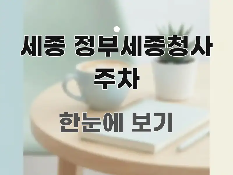세종 정부세종청사 주차 효율적으로 구성된 모던 카드뉴스 디자인 - 가독성을 높이는 이미지
