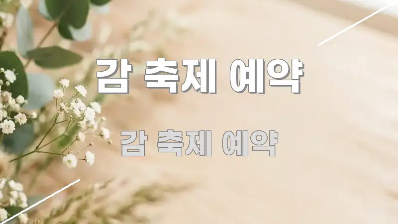 감 축제 예약 핵심 내용을 정리한 미니멀 블로그 썸네일 - 독자 이해를 위한 이미지