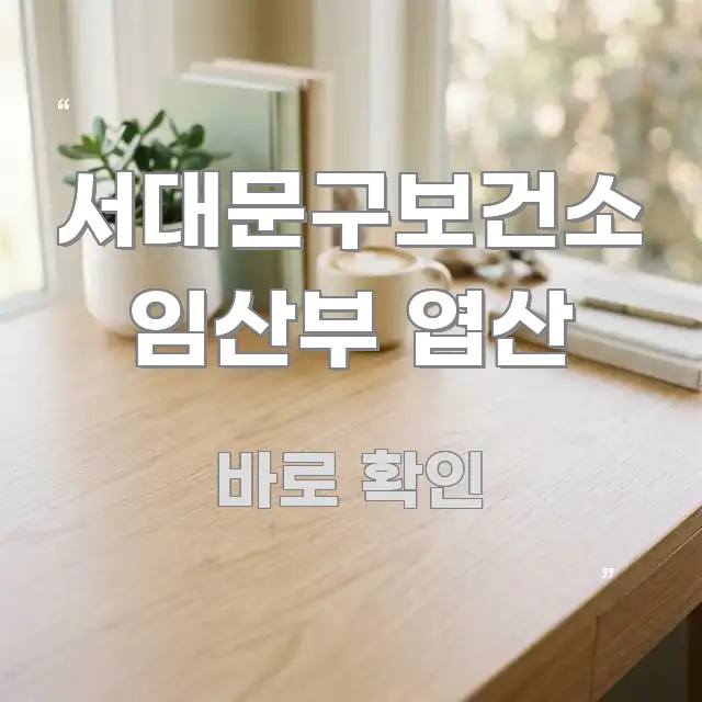 서대문구보건소 임산부 엽산 핵심 내용을 정리한 카드뉴스 스타일 이미지