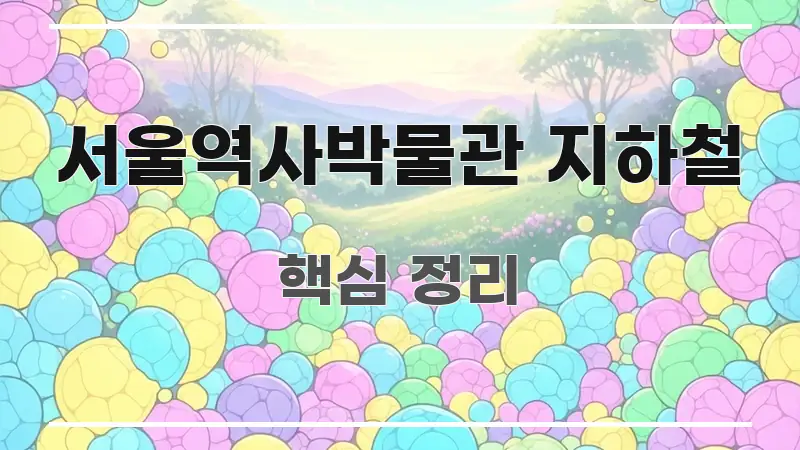 서울역사박물관 지하철 독자를 위해 선별한 글 소개 썸네일 이미지 - 참고용 이미지