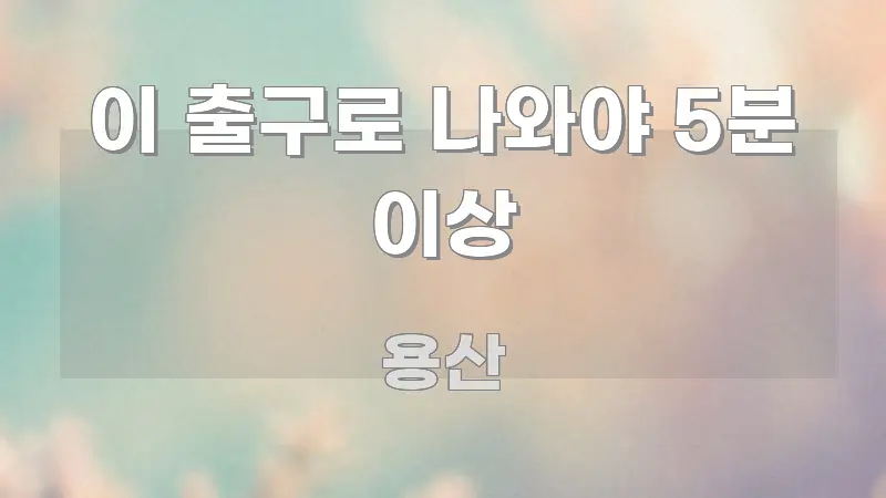이 출구로 나와야 5분 이상 실용적으로 정리한 핵심 정보 비주얼 - 설명을 돕는 이미지