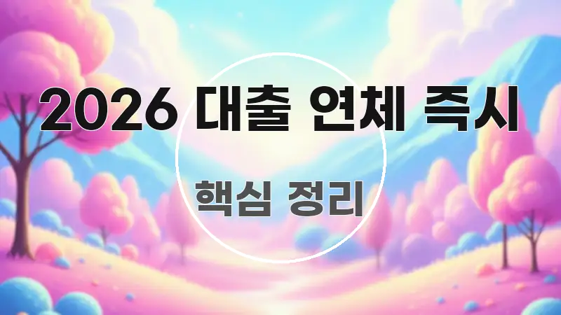 2026 대출 연체 즉시 효율적으로 구성된 심플 타이포그래피 표지