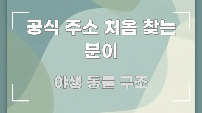 공식 주소 처음 찾는 분이 쉽게 읽히는 미니멀 블로그 썸네일 - 설명을 돕는 이미지