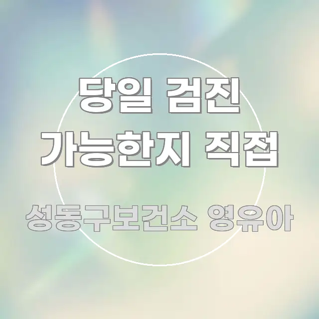 당일 검진 가능한지 직접 주요 포인트를 요약한 핵심 정보 비주얼 - 본문 내용과 연관된 이미지