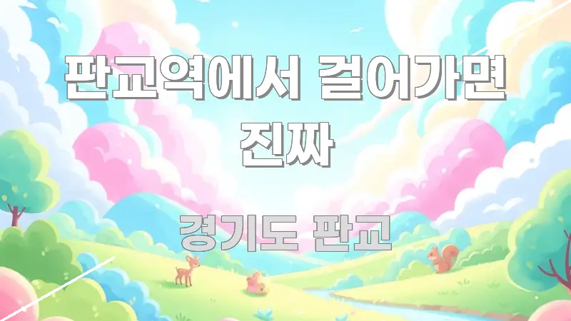 판교역에서 걸어가면 진짜 전문적으로 분석한 깔끔한 인포그래픽 표지