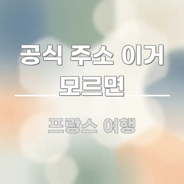 공식 주소 이거 모르면 한눈에 들어오는 텍스트 중심 디자인 표지 - 독자 이해를 위한 이미지
