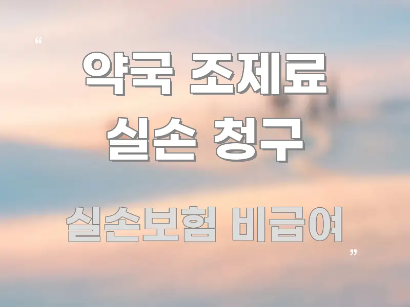 약국 조제료 실손 청구 주요 포인트를 요약한 포스트 대표 비주얼 이미지 - 가독성을 높이는 이미지