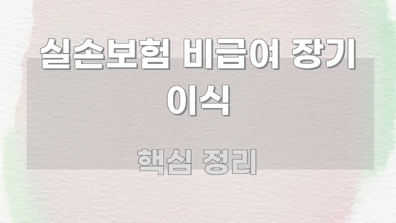 실손보험 비급여 장기 이식 한눈에 보기 좋게 요약한 정보 요약 포스터