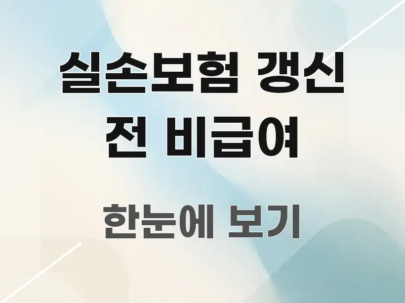 실손보험 갱신 전 비급여 꼭 필요한 정보만 담은 핵심 키워드 시각화 이미지