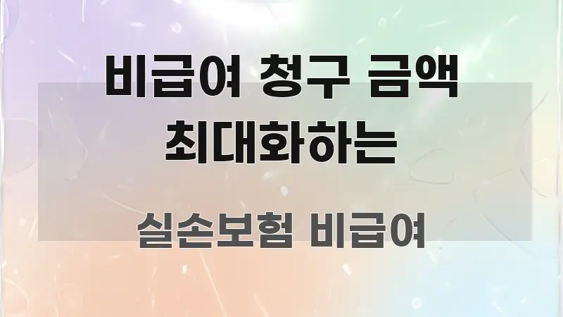 비급여 청구 금액 최대화하는 구조적으로 정리된 블로그 포스트 커버 이미지