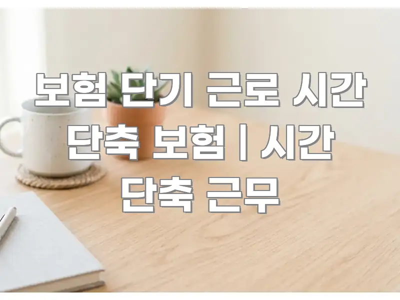 보험 단기 근로 시간 단축 보험 | 시간 단축 근무 간결하고 명료한 스마트 정보 카드 - 설명을 돕는 이미지