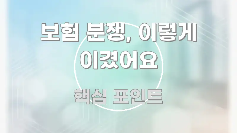 보험 분쟁, 이렇게 이겼어요 꼼꼼하게 정리된 핵심 정보 비주얼 - 가독성을 높이는 이미지
